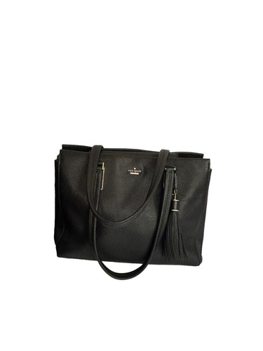 Kate Spade große Schultertasche aus genarbtem Leder - schwarz mit Quaste - Bild 13 von 17