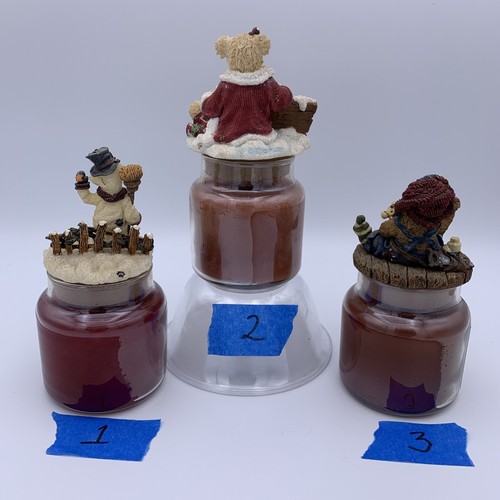 VTG Yankee Candle 3.7 Oz + Boyds Bear Lid Christmas Food/Spice RARE Buyer Choice - Afbeelding 2 van 11