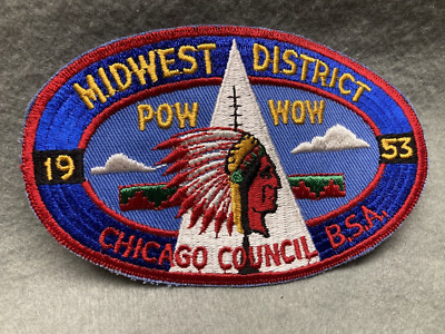 (jab-31)   Boy Scouts -  vintage 1953 Chicago Council Pow Wow patch