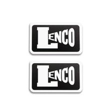 Lenco Turntable Logo Badge Metal Custom Made 49.5mm 1.95" X30.5mm 1.2"