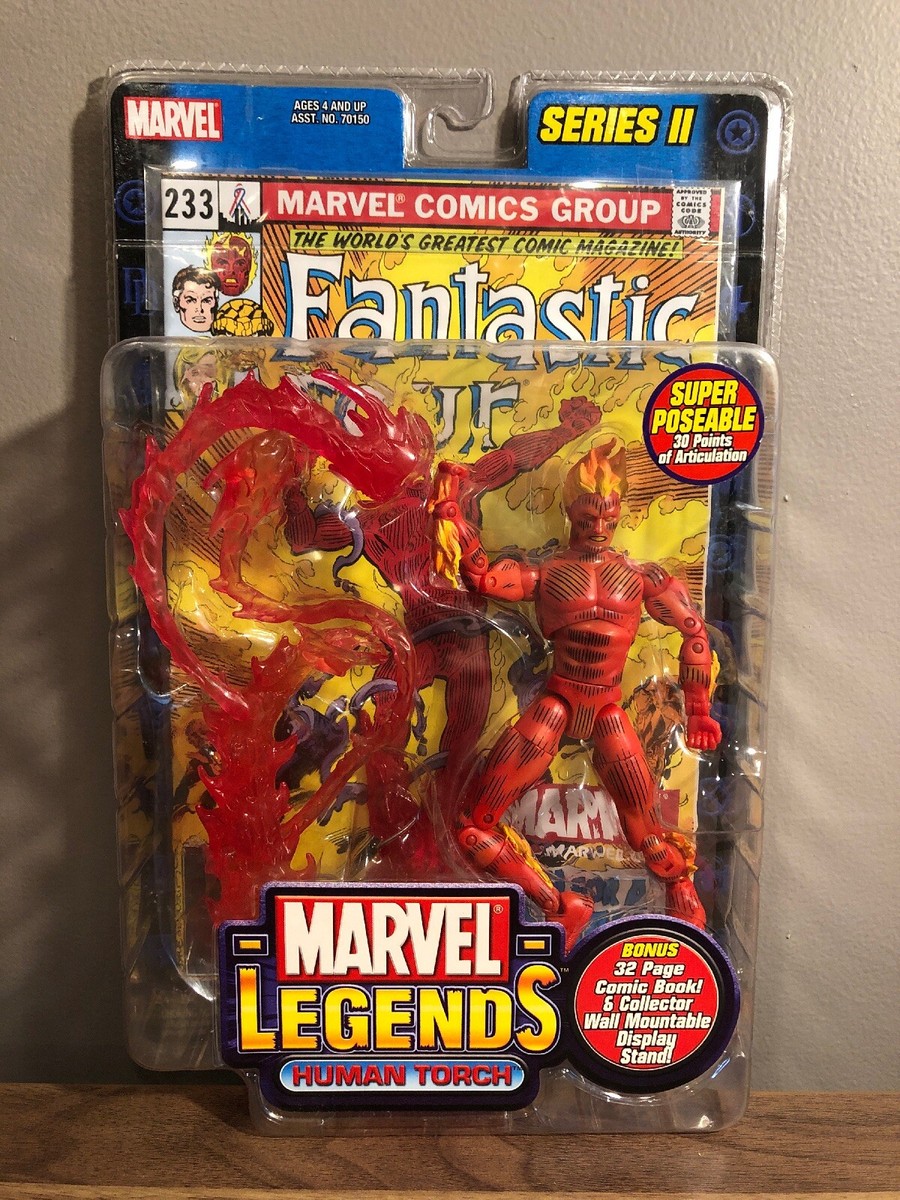 2002 ToyBiz Marvel Legends Series II HUMAN TORCH Fantastic Four