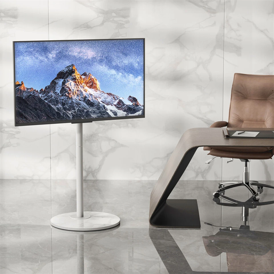 TV Ständer drehbar Standfuß für 40-75" höhenverstellbar Fernsehständer Rollen - Bild 3 von 4