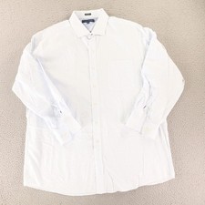Tommy Hilfiger Shirt Mens XL 17.5 32/33 Regular White Blue Check Cotton Twill