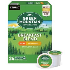 Green Mountain 24-Count K-Cup - Decaf Breakfast Blend Light Roast New Updates