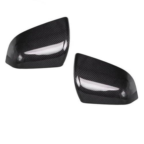 2x LH + RH Real Carbon Fiber Side Mirror Covers Cap for Tesla Model Y 2020-2023