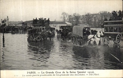 Paris - La Grande Crue de la Seine (Januar 1910) - ND. Foto.