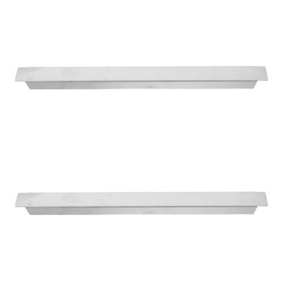 2Pcs Silver Stainless Steel Food Pan Support Bars for Commercial Kitchens