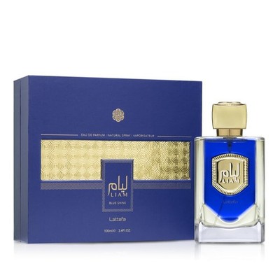 Lattafa Liam Blue Shine Eau de Parfum Spray for Unisex, 3.4 Ounce