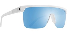 SPY OPTICS Flynn 5050 POLARIZED Sunglasses Matte White/Happy Blue Ice Mirror NEW