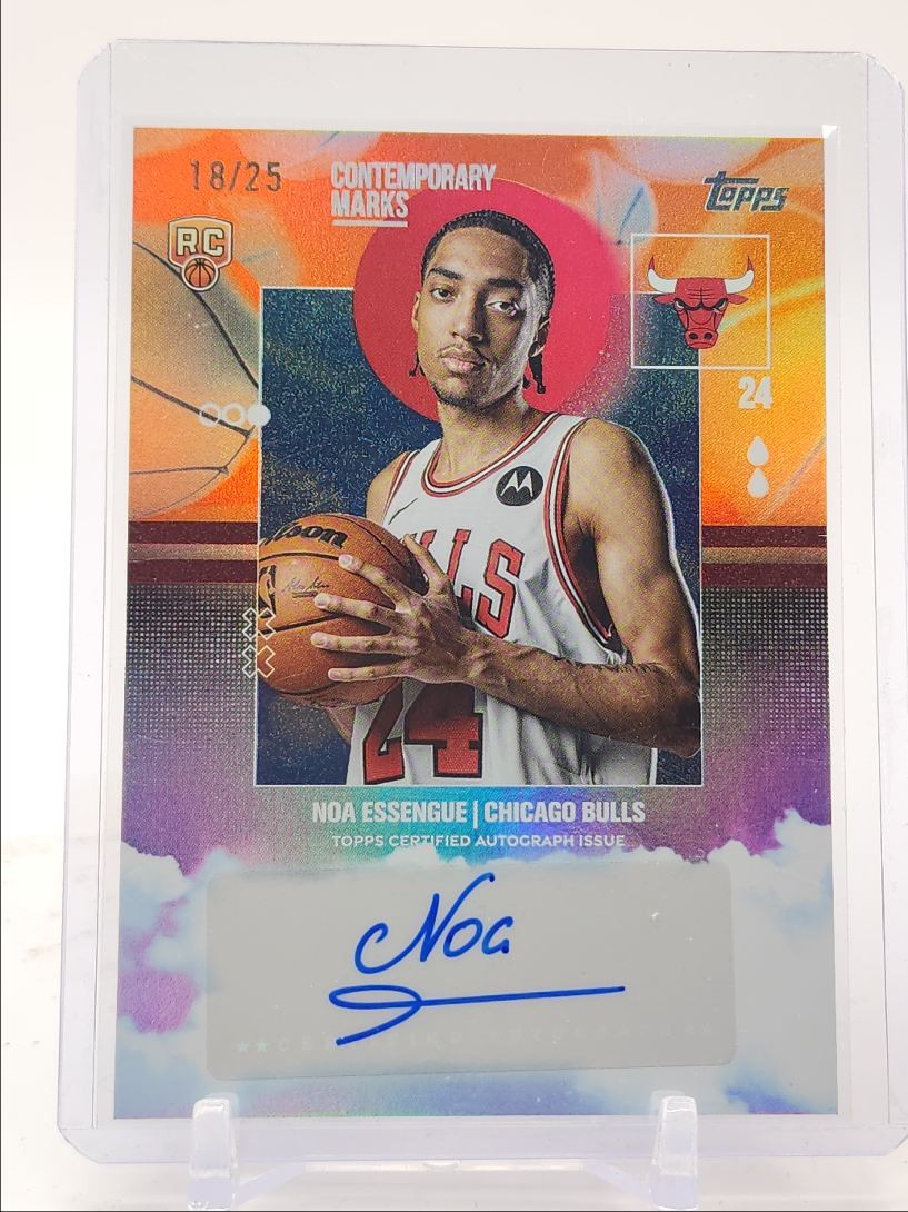 NOA ESSENGUE 2025-26 TOPPS CONTEMPORARY MARKS ROOKIE ORANGE RC AUTO /25 Q5722