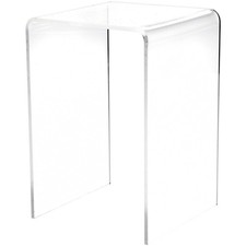 Plymor Clear Acrylic Vertical Square Display Riser, 6" H x 4" W x 4" D