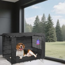 Breathable Dog Crate Cover 36 Inch, Durable Heavy Duty Kennel Cover, Dual Zip...