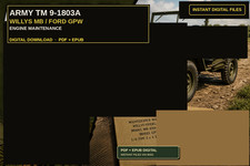 World War Ii Jeep Engine Willys Mb Ford Gpw Tm 9-1803a On Usb World War Ii Jeep Engine Willys Mb Ford Gpw Tm 9-1803a On Usb
