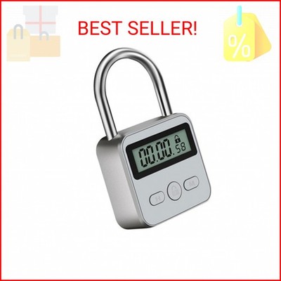 Metal Timer Lock, 99 Hours Max Timing Lock, USB Rechargeable Timer Padlock with