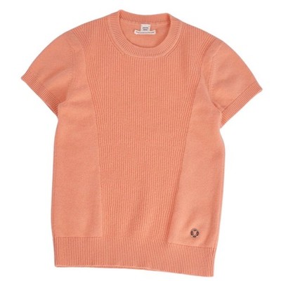 Hermes Knit 23SS Sweater Short Sleeve Cashmere Cotton Womens 34(s) Used MOLO-0
