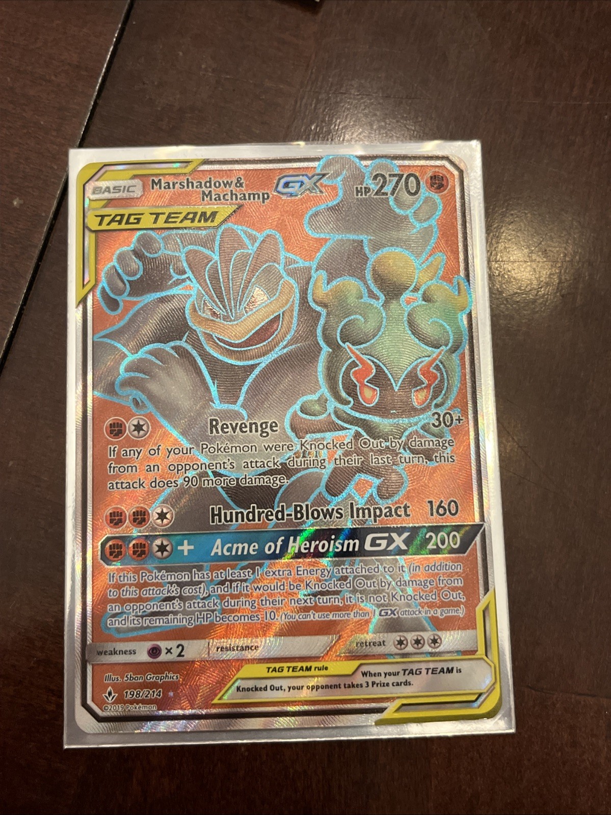 Marshadow & Machamp GX (Full Art) 198/214 Sm-Unbroken Bonds Holo