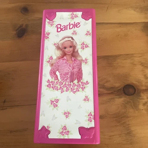 Vintage Barbie Accessory Organizer Case Pink Travel Storage Drawer Vanity