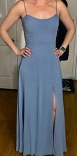 Jenny Yoo Collection Blue Velvet Bridesmaid Mara Dress in Bluestone - Size 8