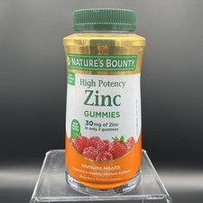 Nature's Bounty High Potency Zinc Immune Health Gummies 30mg 120 Ct 02/2026