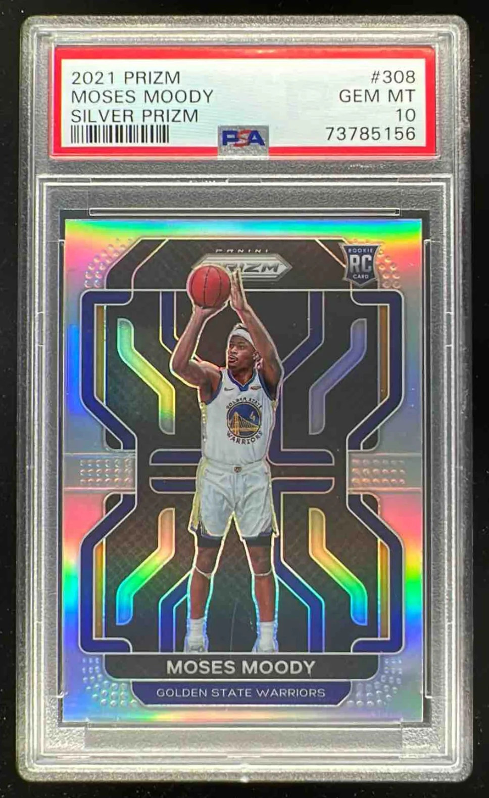 2021-22 Panini Prizm Silver #308 Moses Moody RC PSA 10