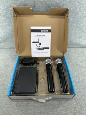 GEMINI UHF-02M - 2-Channel Wireless Handheld Microphone System 500/950 MHz S12