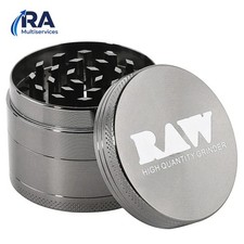 NEW Raw Herb Grinder 50mm Metal 4 Layer Magnetic Lid Raw Spice Grinder 2 Inch UK