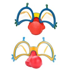 Funny Disguise Glasses Novelty Clown Eyeglasses with Soft Nose Halloween Costume