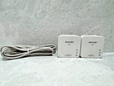 Tenda P200 Powerline Ethernet Adapter Kit 200Mbps AV200 w/ Cable   Tested