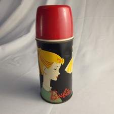 Barbie Mattel 1962 termo de metal tapa roja #2025H