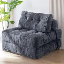 Folding Sofa Bed, Convertible Sleeper Chair with Pillow Foldable Mattress wit...
