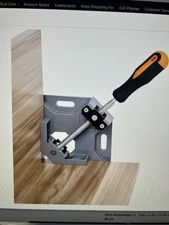 1 - Corner Clamp Right Angle 90 Degree Adjustable Jaw Aluminum Alloy Woodwork