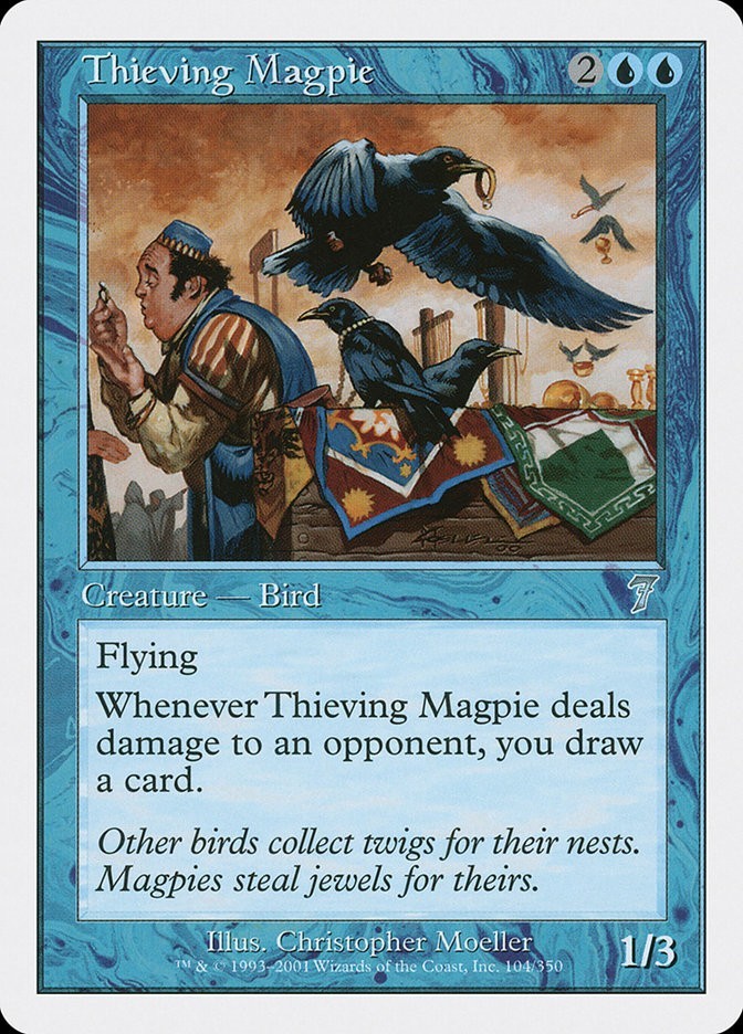 Thieving Magpie 1x  MtG Seventh Edition 7th SP/NM