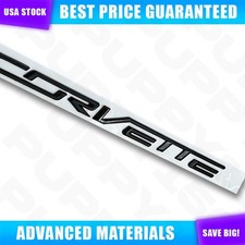 2014-19 Tailgate Emblem Badge For Corvette C7 R Z06 Rear Accessories Gloss Black
