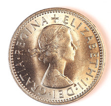 1963 Elizabeth II English Shilling. In BU condition with light uniform toning.