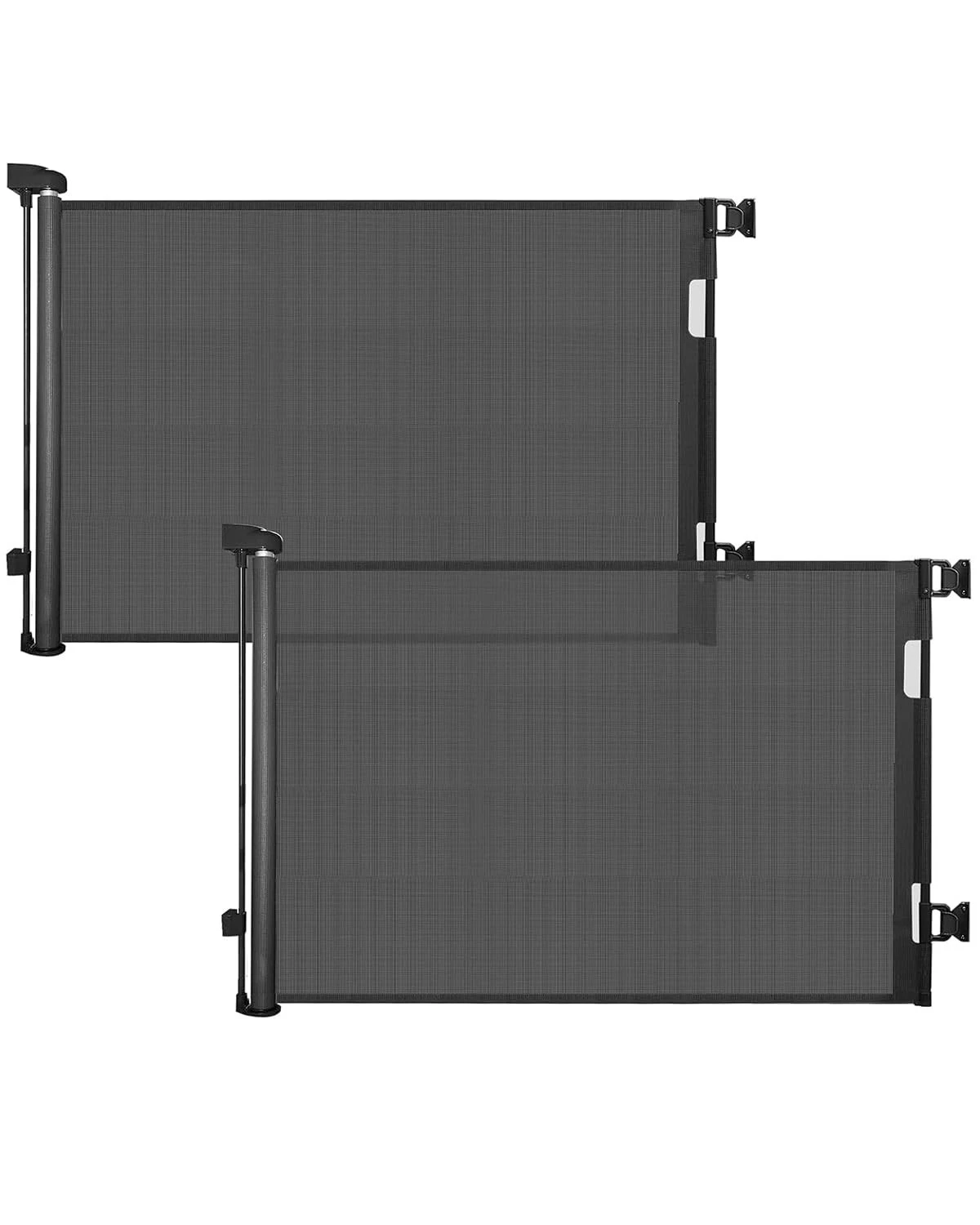2 Pack Retractable Baby Gate Doorways & Stairs Mesh Safety Gate Pet Indoor