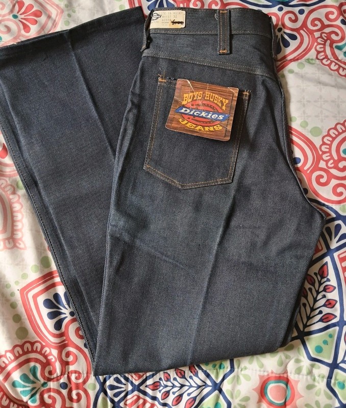 vintage boys Dickies  Size 16 Husky western twill Blue Denim Straight Leg Jeans