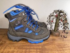 Unisex L. L. BEAN Gray Blue TEK Hiking Boots-Size 3-EUC