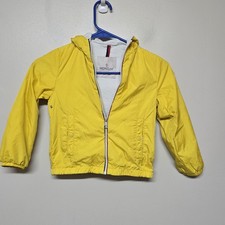 MONCLER URVILLE YELLOW TODDLER LINED WIND BREAKER JACKET SIZE 6