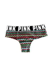 Victoria's Secret PINK Logo Cheekster Panty Zig Zag Wide Band