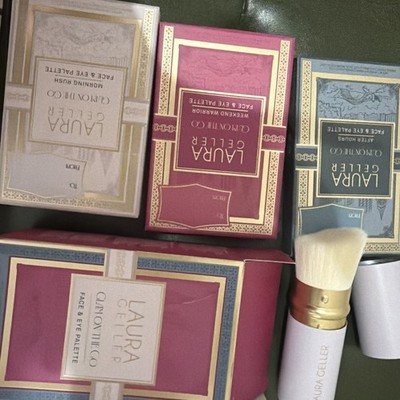 NEW~ Laura Geller GLAM ON THE GO Face Eye Palette 3 Sets Blush & Eyeshadows