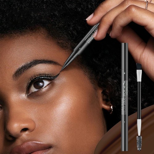 New Eyebrow Fork Pen Pencil Microblading 2Tip Brow Enhancer Waterproof - Foto 8 di 16