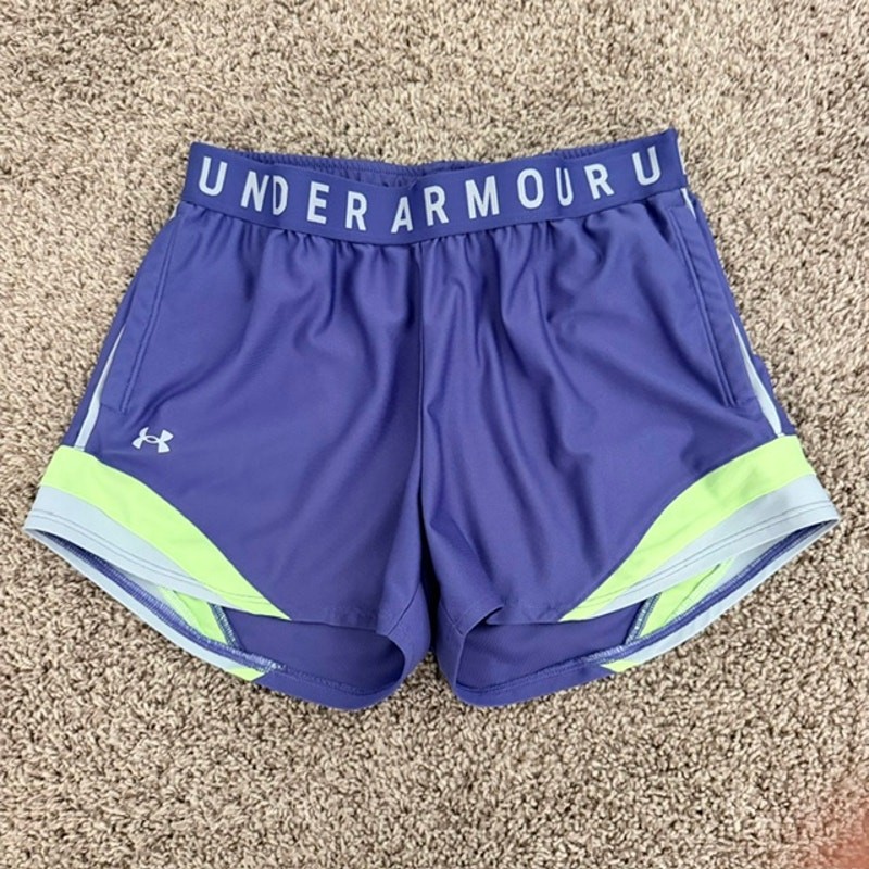 Under Armour Heat Gear Loose Play Up Short Starlight Summer Lime Isotope Women S View 2
