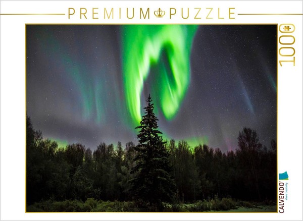 Calvendo Puzzle Northern Lights In Fairbanks, Alaska, USA | 1000 Pieces, Finishe-image