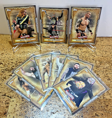 WWE 2020 Topps Road to WrestleMania Trading Cards- Randy Orton, Mysterio, Lynch