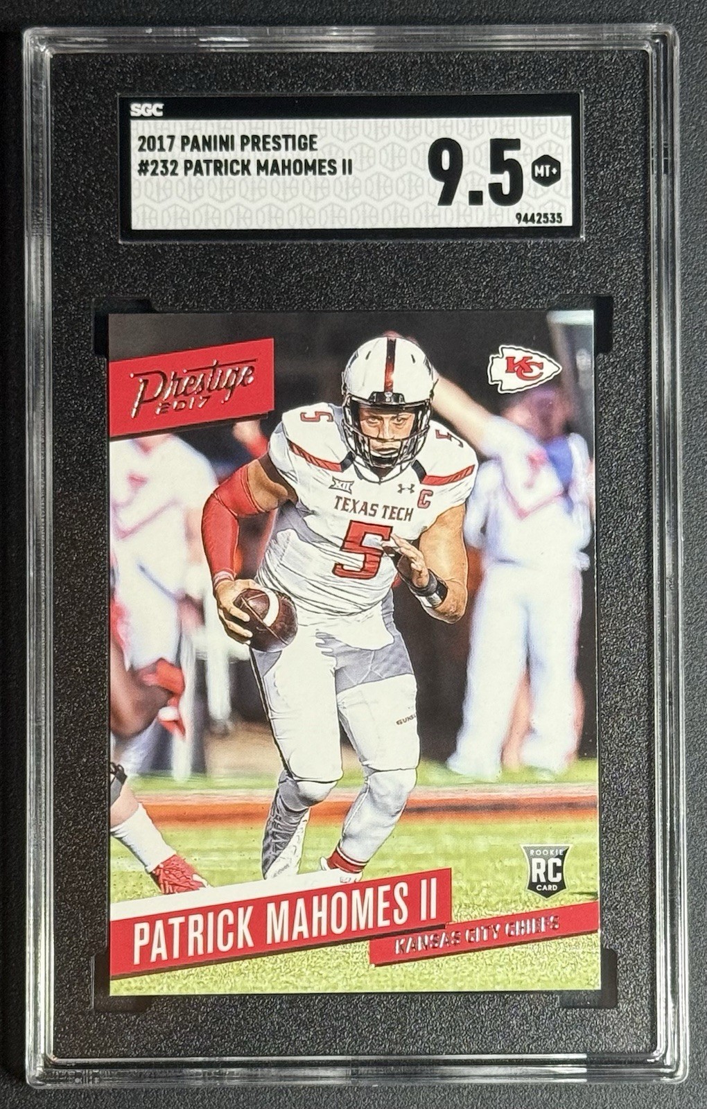 2017 Panini Prestige #232 Patrick Mahomes Rookie Card RC SGC 9.5 MT+
