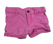 Carter's Girls Pink Shorts, Cotton Blend, Button Closure, Pockets, 3T