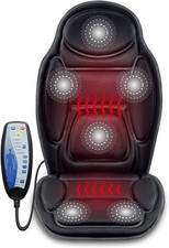 Snailax 262A Massage Seat Cushion Back Massager with Heat - Black