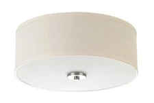 Progress Lighting Inspire 13 in. Brushed Nickel Drum Flush Mount Ceiling Light