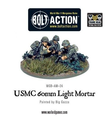 USMC 60mm Light Mortar Bolt Action Warlord Games Tabletop NEU