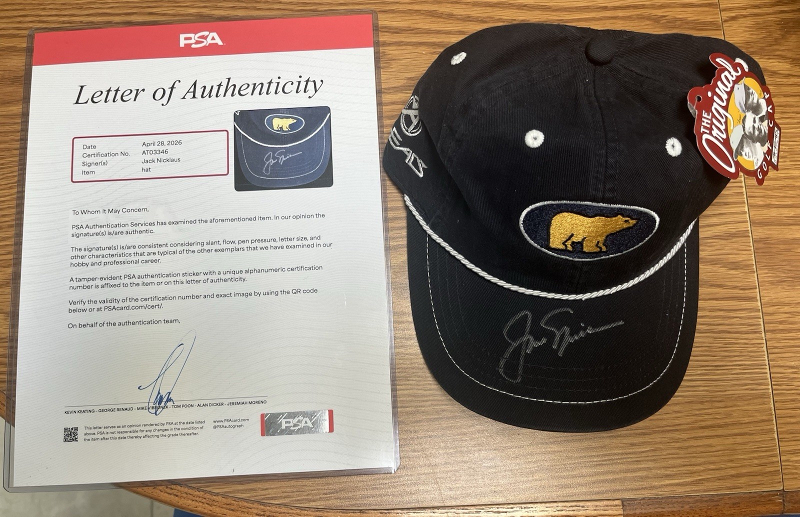 Jack Nicklaus Signed Golf Hat PSA Authenticated PLUS letter   18 X CHAMPION GOAT view 6